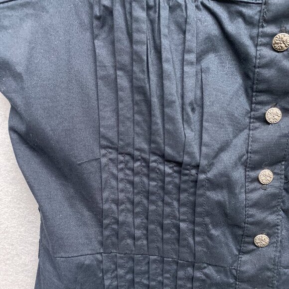 Grass Collection Dress Womens Medium Black Sleeveless Ruffle Pleated - Picture 5 of 10